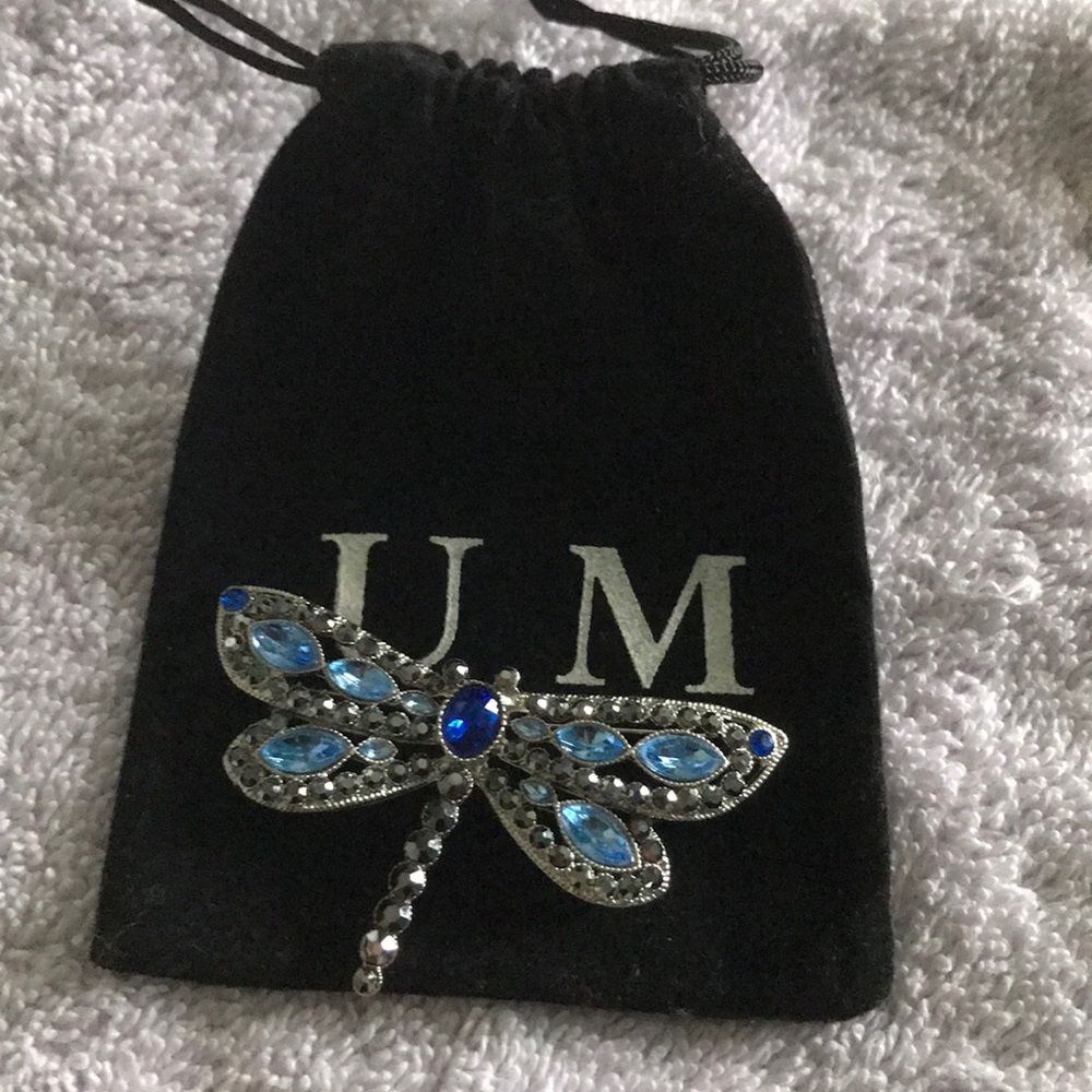 Blue dragon butterfly brooch
